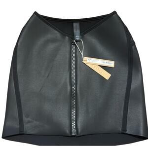 SKIMS RUBBERIZED SCUBA SWIM MINI SKIRT Black Size Small